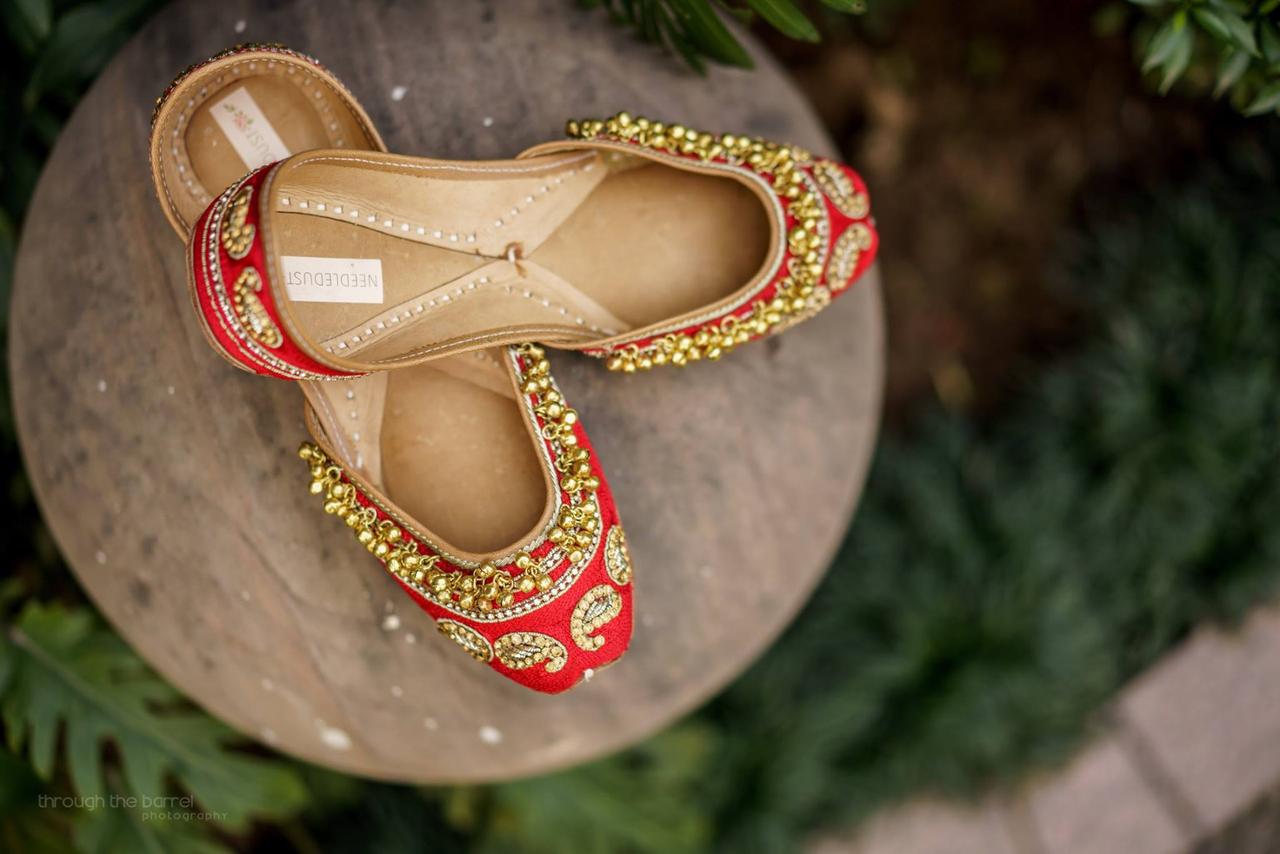 Stylish Bridal Sneakers for Wedding Lehenga