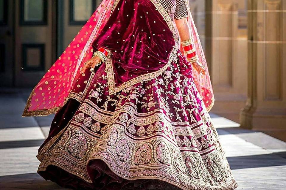 Lehenga choli for wedding with outlet price