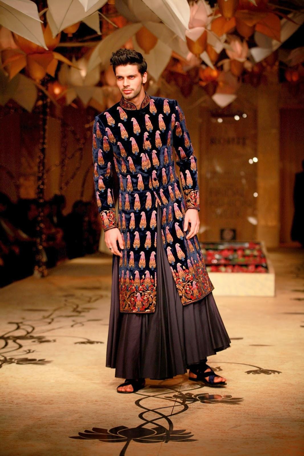 62729 winter dresses for man rohit bal sherwani with palazzo skirt