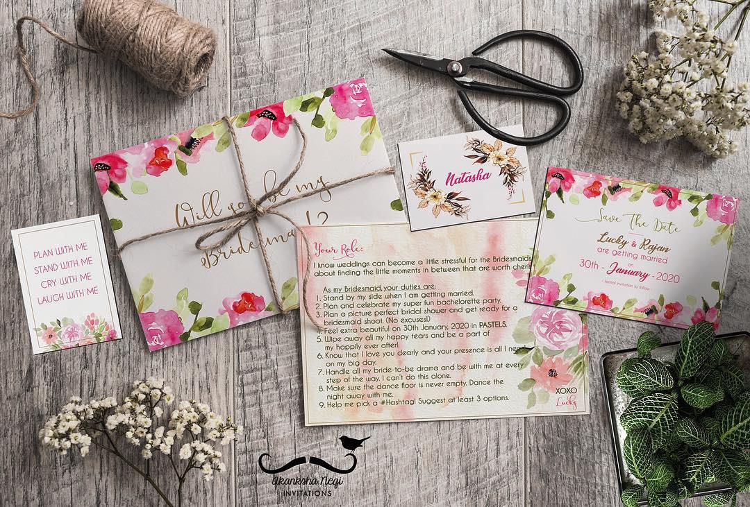 Painted Floral Wedding Invitation | Paper Source