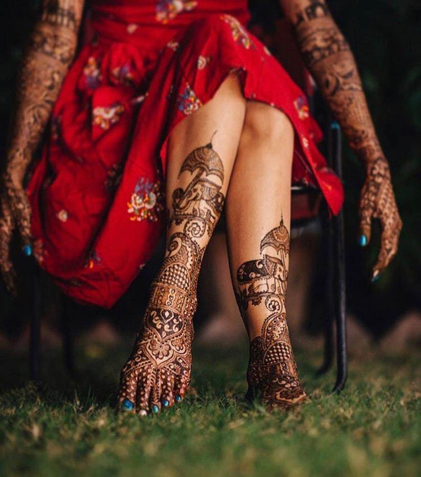 Leg Mehndi Designs - 25 Simple and Easy Leg Mehndi Designs For Women In  India