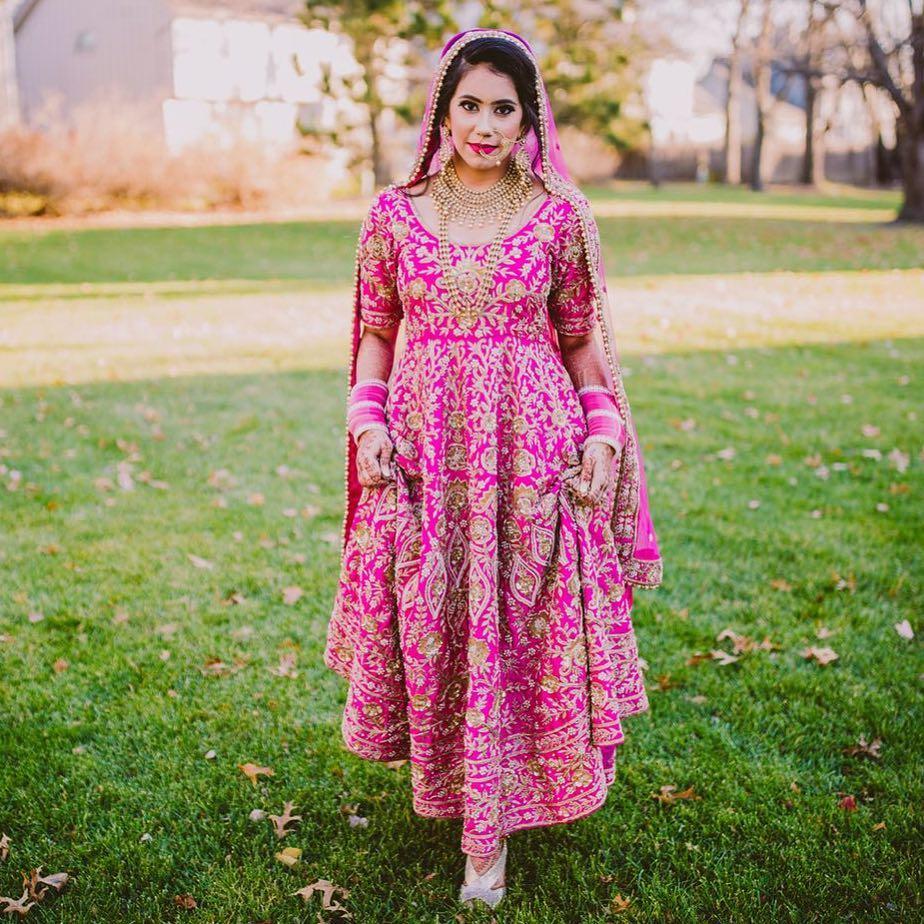 Pink Embroidered Bridal Lehenga Choli In Velvet | forum.iktva.sa