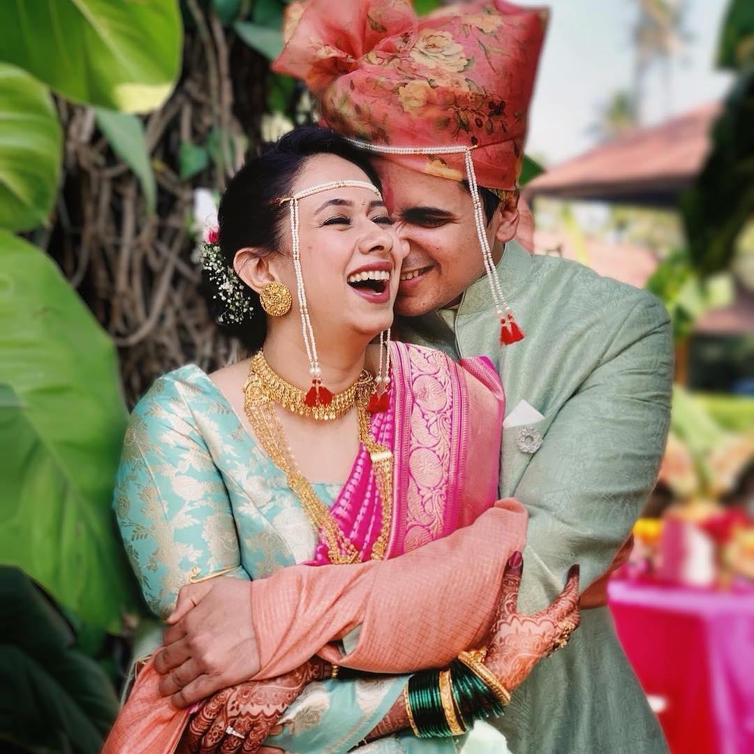 A pastel-colored saree on the wedding day is the first option every  Christian bride has in her mind for the wedding day. Bride Deepthi sl... |  Instagram