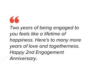 2nd Engagement Anniversary Wishes