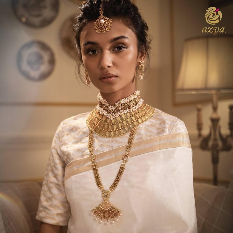 Buy Gold Plated Polki Choker Necklace Set by Swabhimann Jewellery Online at  Aza Fashions.