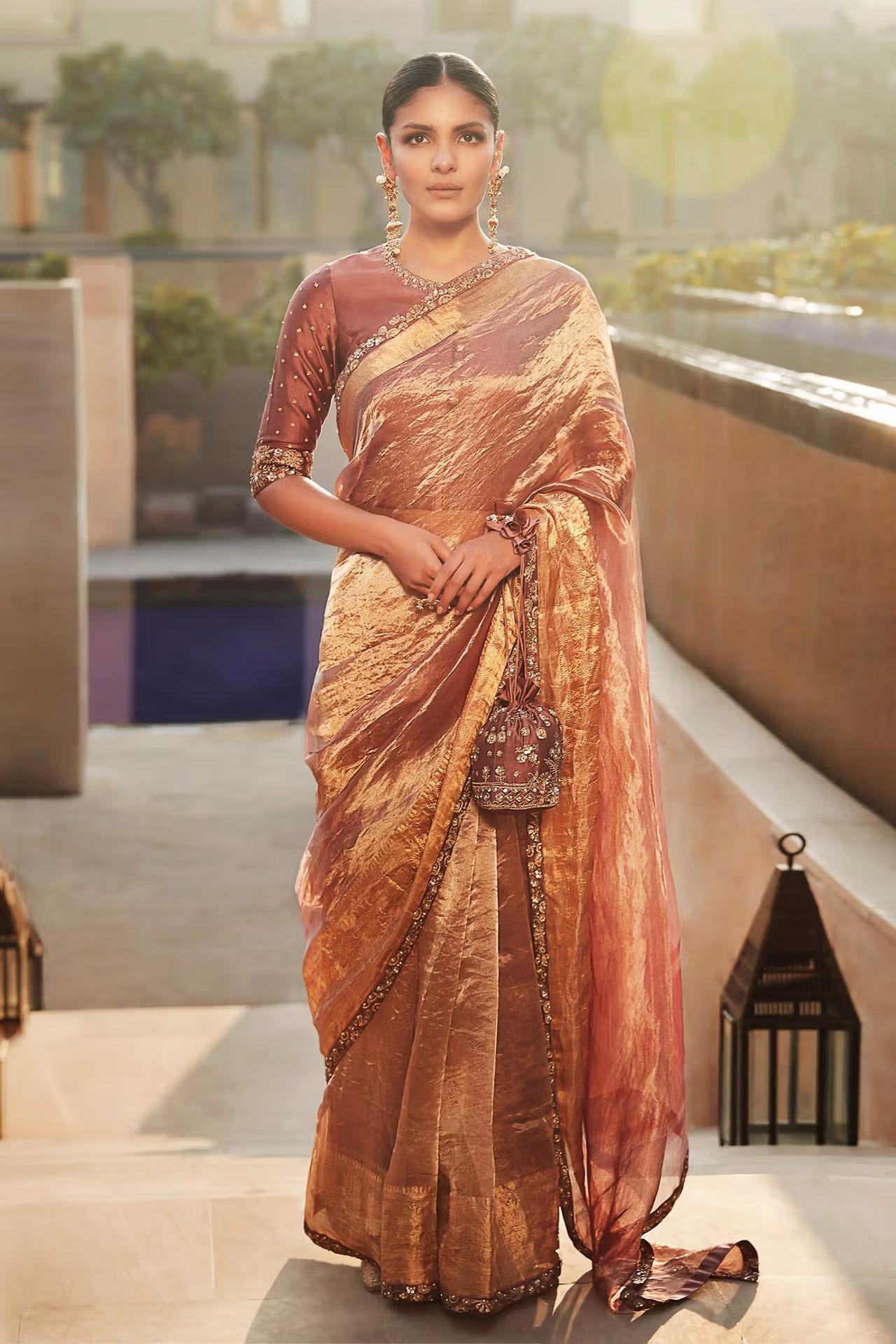 30+ Designer Organza Sarees Handpicked for a Stunning Summer Wedding Look