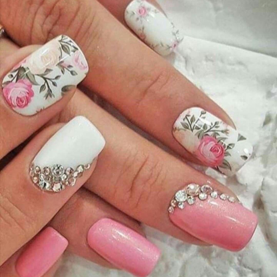 Peach and silver nail art design | Wedding nail art ideas | Indian bridal  nail art designs. | Bridal nail art, Nail art wedding, Engagement nail art