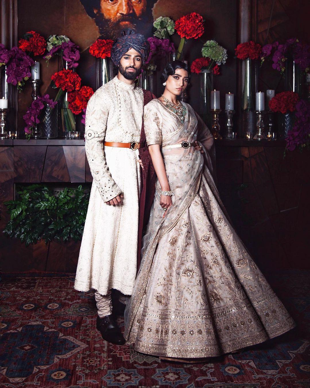 Stunning Real Couples Who wore Sabyasachi Outfits & Looked Like Royalties |  WeddingBazaar