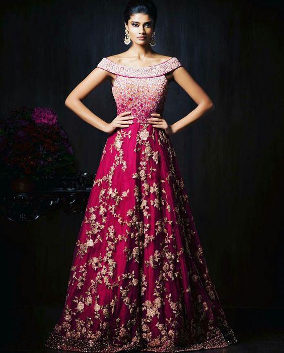 Dark Pink Colour FLORY VOL 15 Exclusive Occasion Wear Taffeta Metalic Foil  Work Ladies Latest Designer Gown Collection 4605 - The Ethnic World
