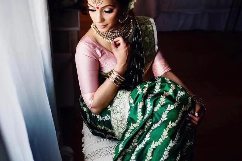 Brides in hotsell banarasi sarees