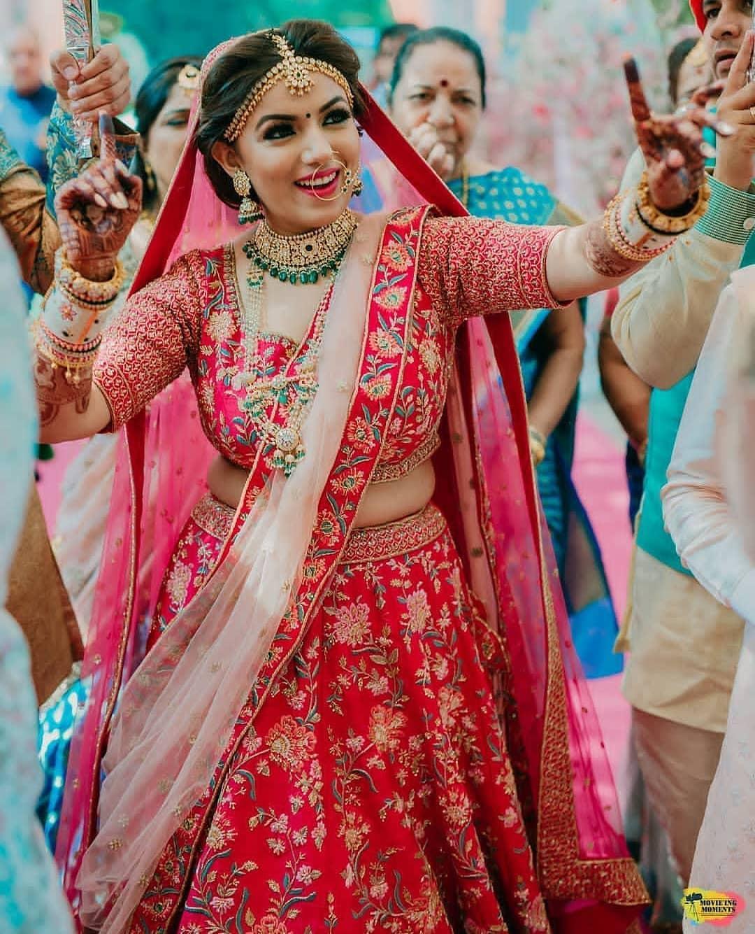 Reddish Pink Lehenga Set - ANJU SHANKAR LABEL