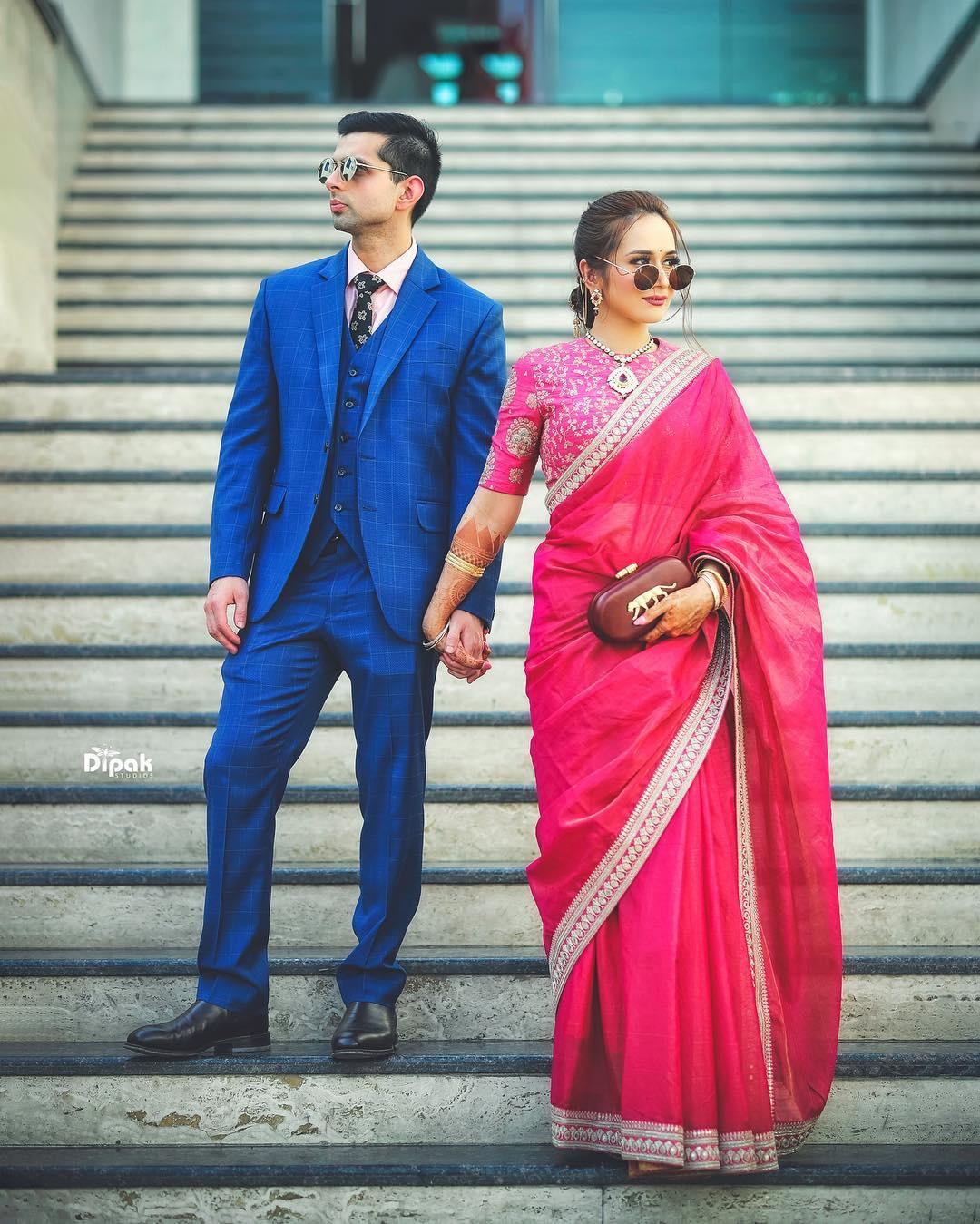 Matching blazer for red 2024 saree