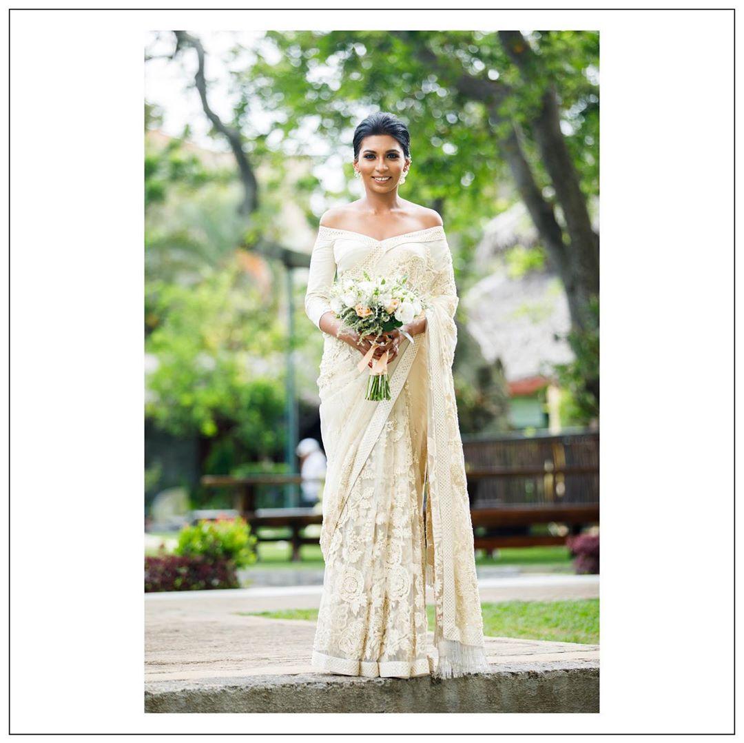 79469 indian bridal wear sabyasachi off white saree