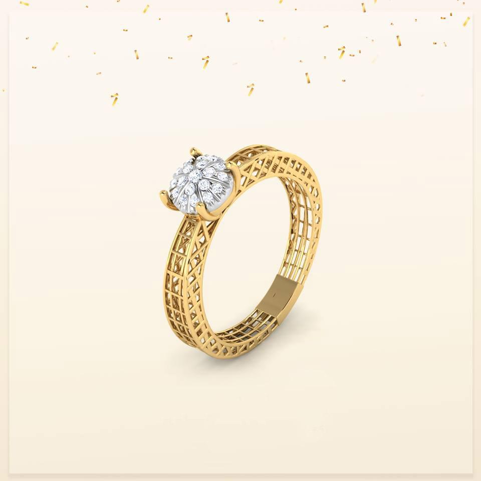 Smith Navratna Ring Online Jewellery Shopping India | Yellow Gold 14K |  Candere by Kalyan Jewellers