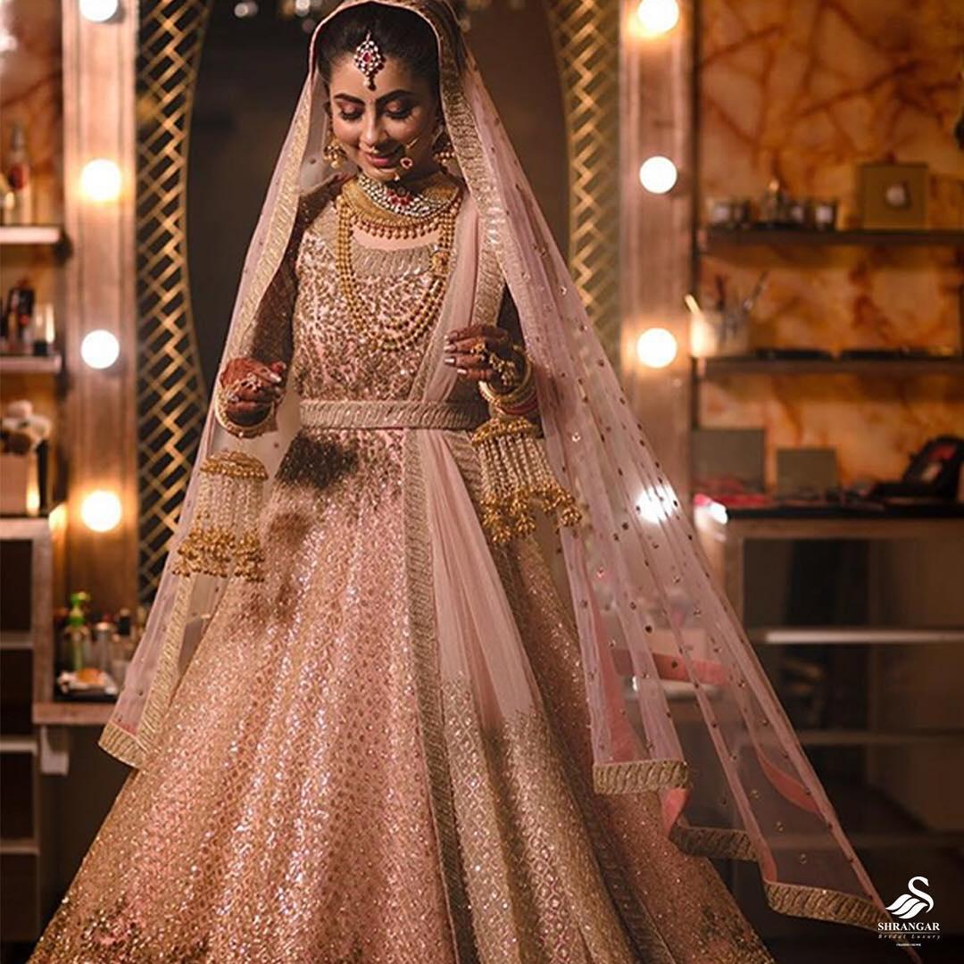 Pink Pink Bridal Lehenga by HER CLOSET for rent online | FLYROBE