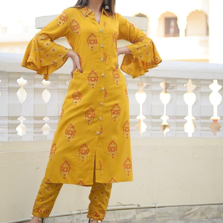 Kurti for shop haldi ceremony