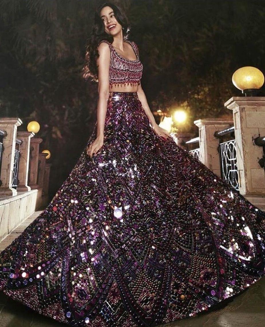 Biscotti Gold Sequin Lehenga Set