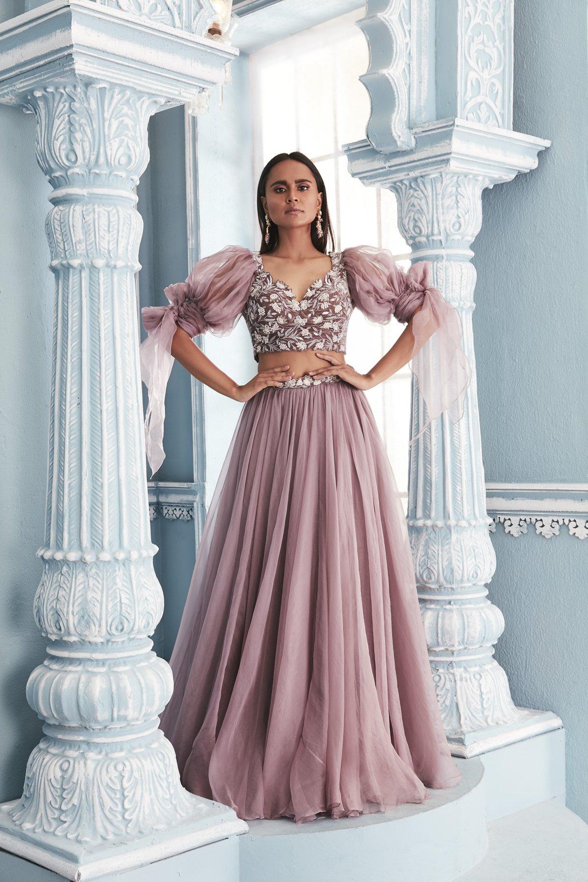 velvet lehenga blouse design – Joshindia