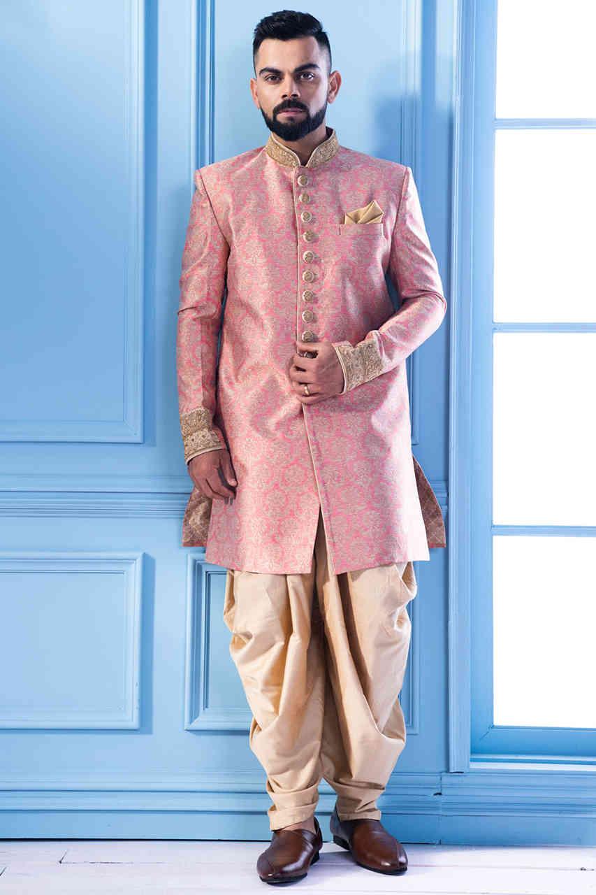 The Manyavar silk embroidered sherwani :- This sherwani weaved on dupion  silk is… | Indian wedding clothes for men, Wedding dresses men indian, Groom  dress men
