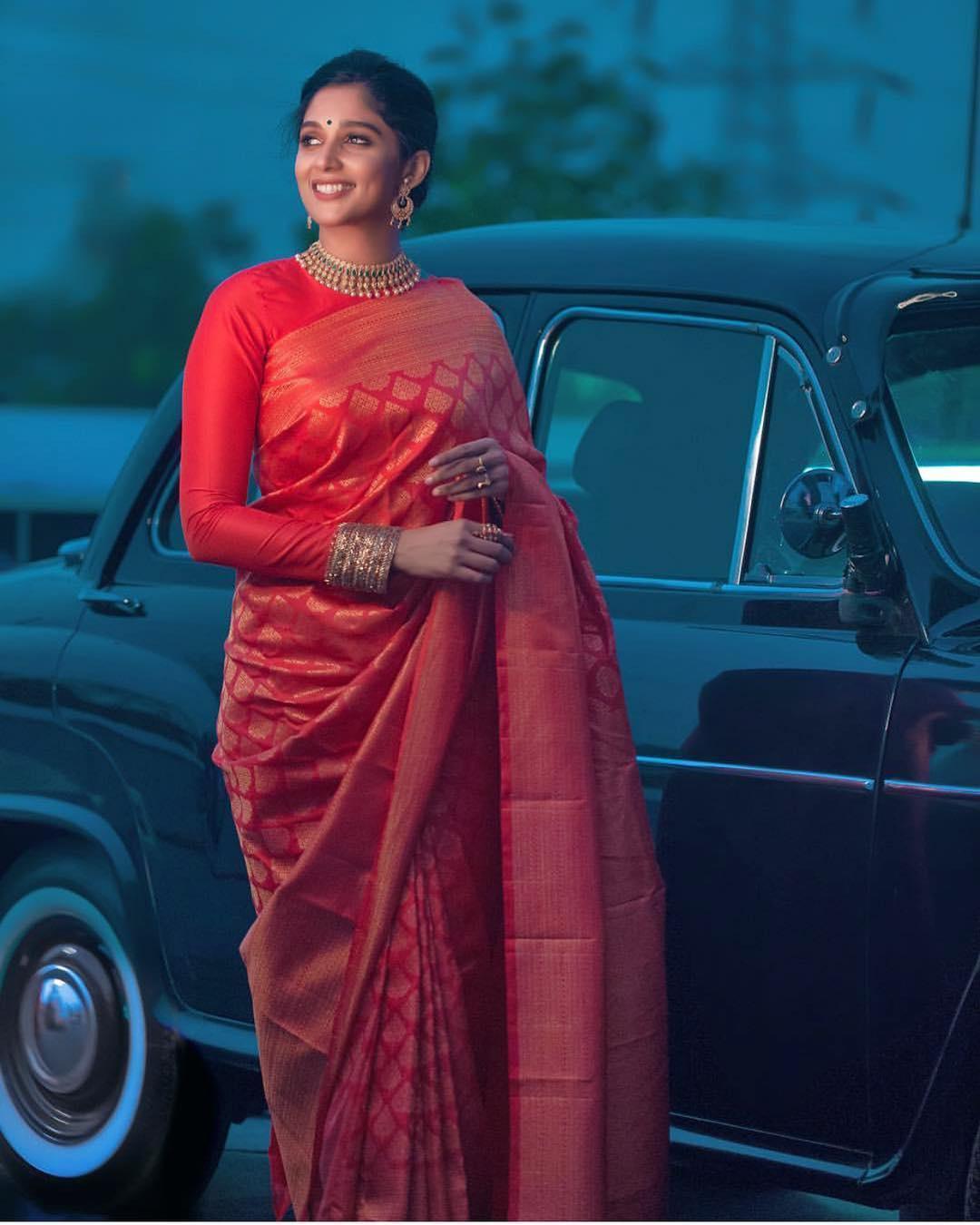 Buy Berry Red Kanjivaram Saree online-Karagiri