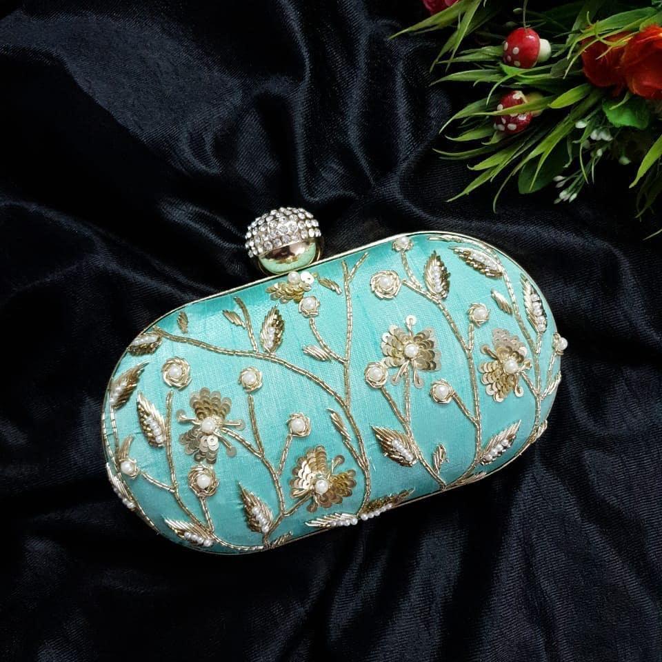 Blue bridal hot sale clutch