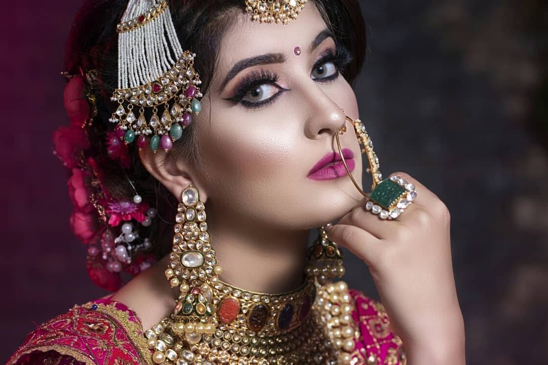 North Indian Bridal Look | Makeup Artist in Pune | Makeup Tutorial |  Mesmerizing Blue Bridal Lehenga - Pallavi Kadale Makeup Artist - Medium