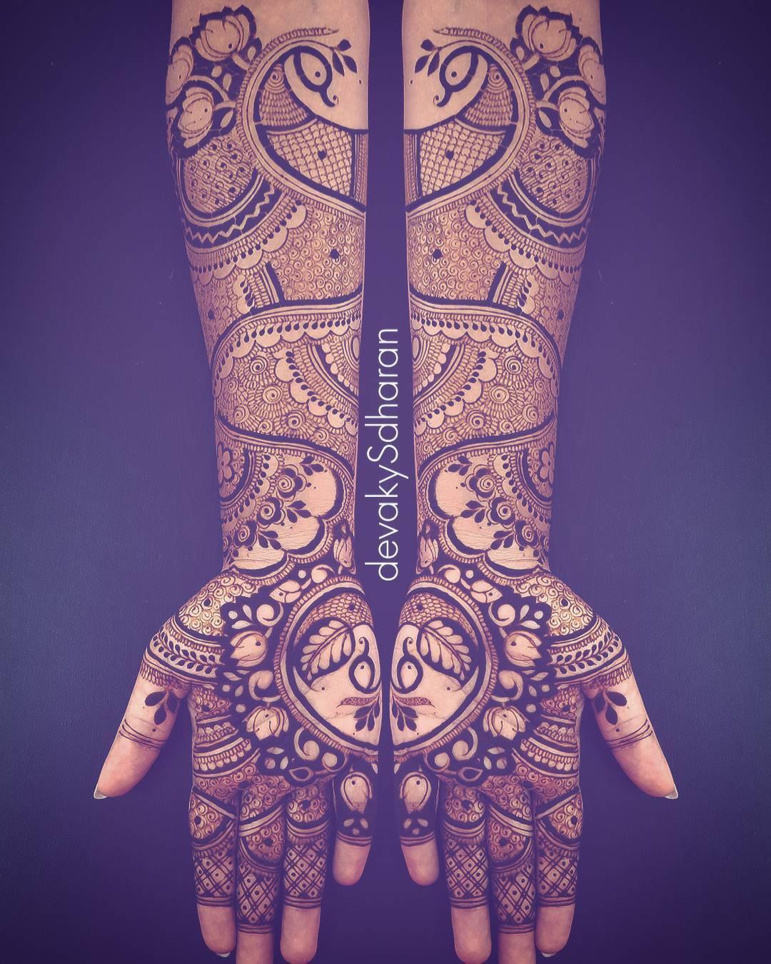 peacock mehandi design