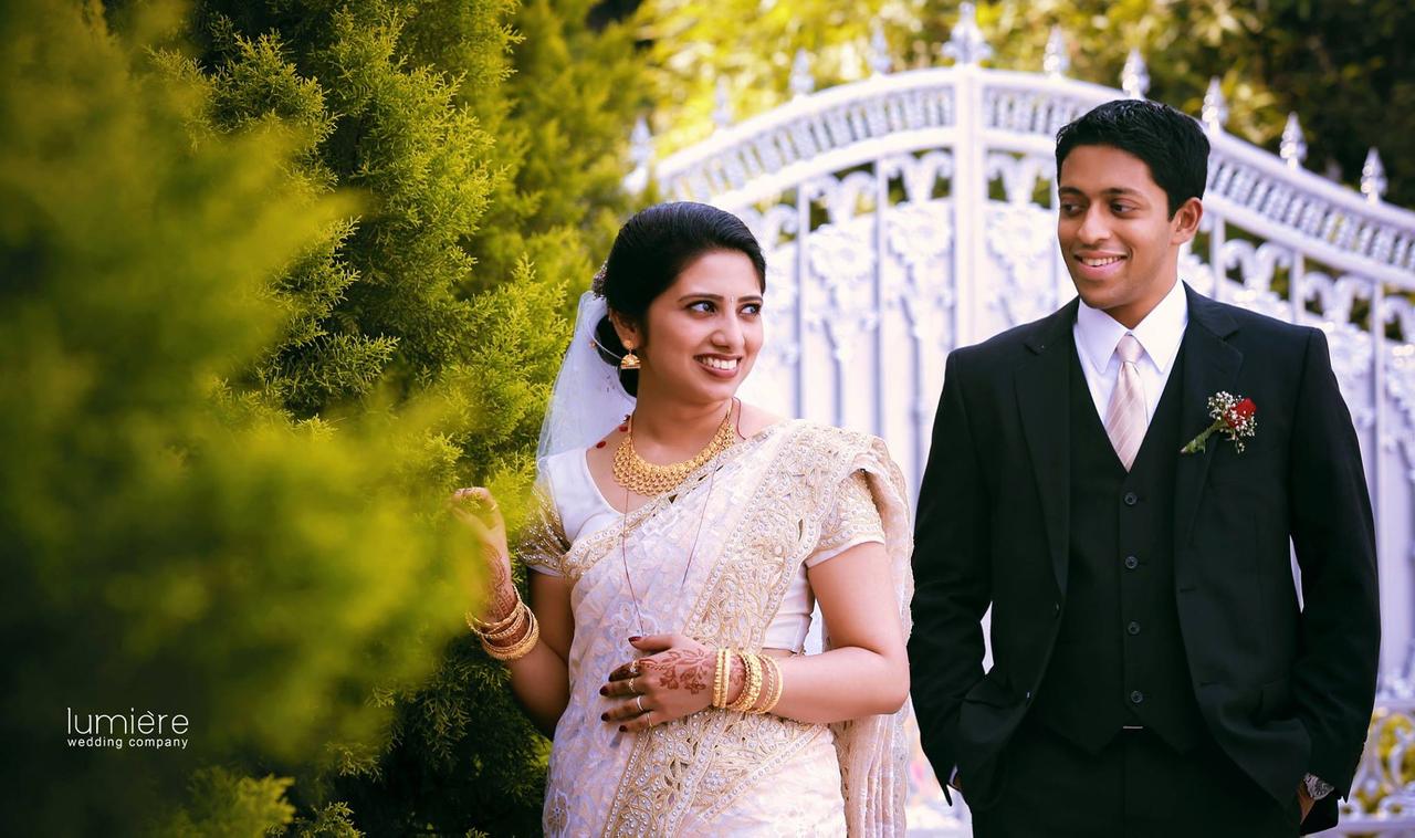 Indian Wedding saree | Christian bride, Bride hairstyles with veil, Christian  bridal saree