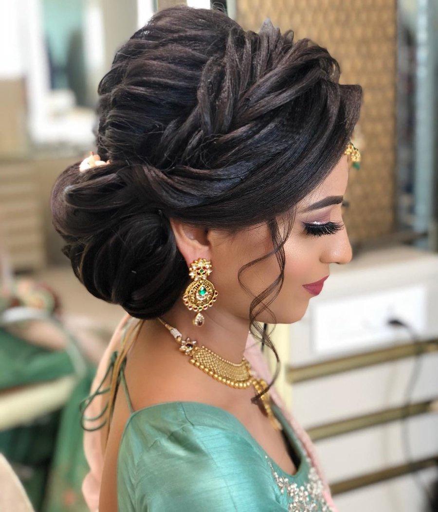 Side braid hairstyle for wedding with yellow flowers🌻💐 - Meeta Jain hair  and makeup - YouTube