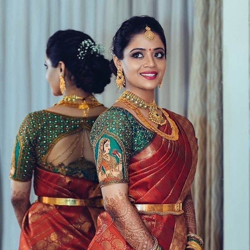 7 Striking Designer Blouse Patterns for Sarees in Silk For The Wedding ...