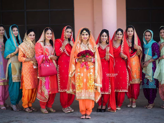 punjabi reception dresses