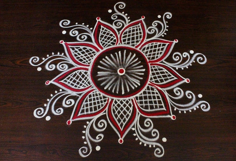 Simple Kolam Rangoli Designs for Tamil Weddings