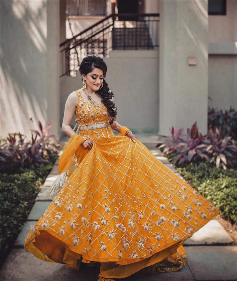 indo western lehenga look