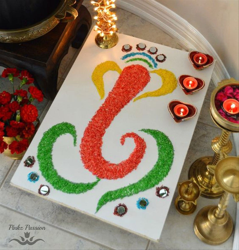 Diy Easy Ganpati Rangoli Designs Ganpati special easy and unique rangoli design 2020. diy easy ganpati rangoli designs