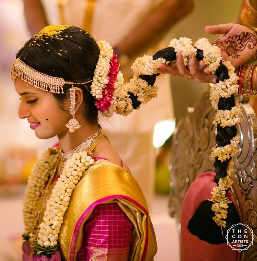 8 South Indian Wedding Hairstyles For Long Hair Which Highlight Your Thick Tresses