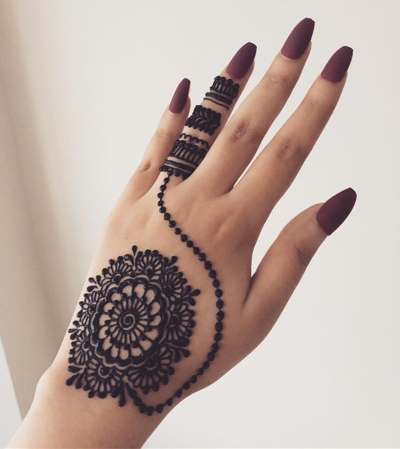 21 Simple Mehndi Design For Left Hand Inspirations For The Bride Squad