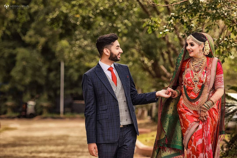 matching wedding saree and suit