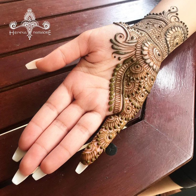 Half Hand Mehndi Designs for the Bride's Girl Gang
