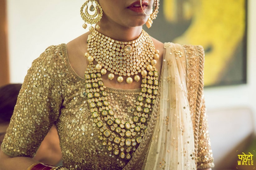 readymade golden blouse for lehenga