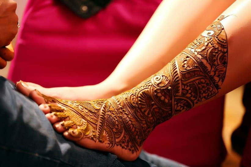 Full Leg Mehndi Design by Bombay Designer Mehndi Art