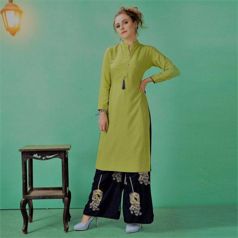 Designer Long Kurti With Palazzo: the Ideal Outfit for Sagan