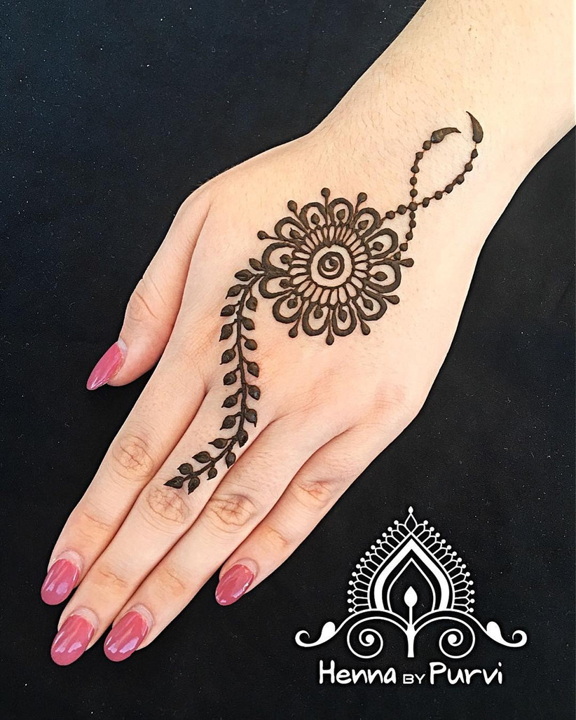 Motif Hena Simpel - Motif White Henna simpel yang mudah diikuti ...