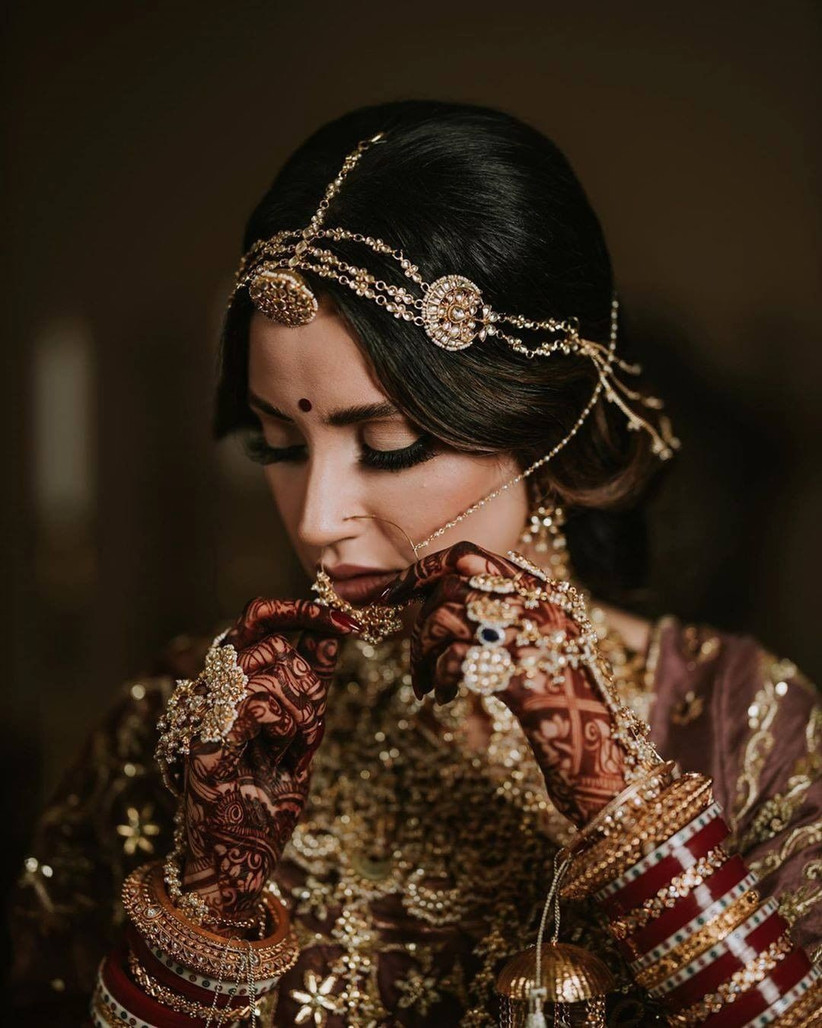 Matha patti bridal set