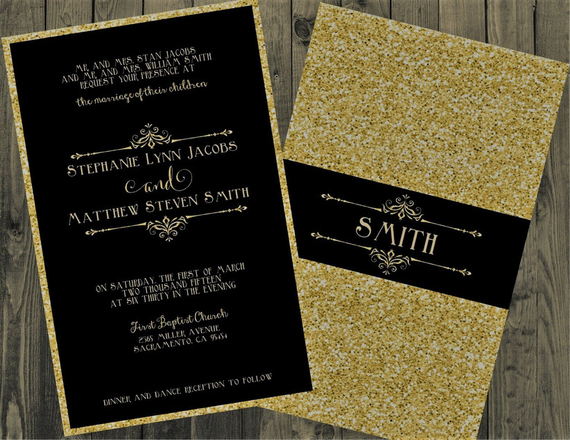 8 Black and Gold Wedding Invitations You Can Use for Your