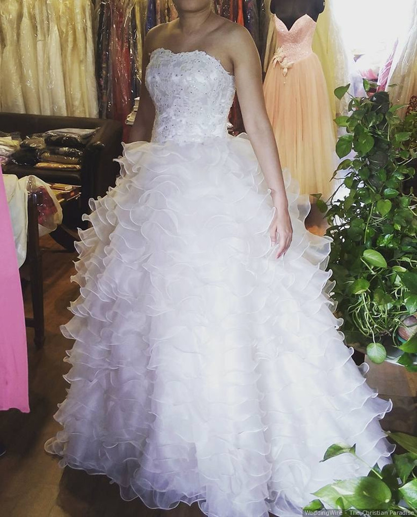 christian wedding gown set