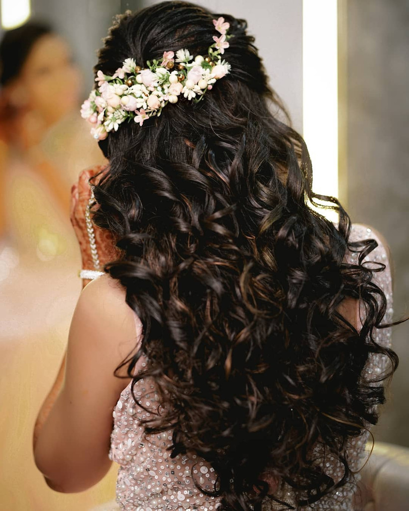 Medium Long Hair Hairstyles For Indian Wedding 