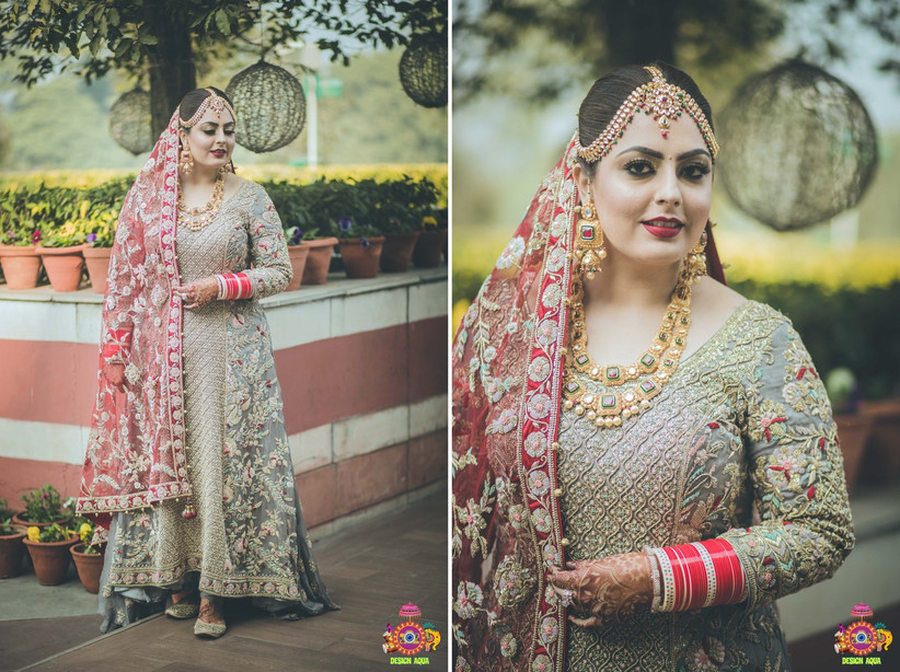 punjabi bride in suit