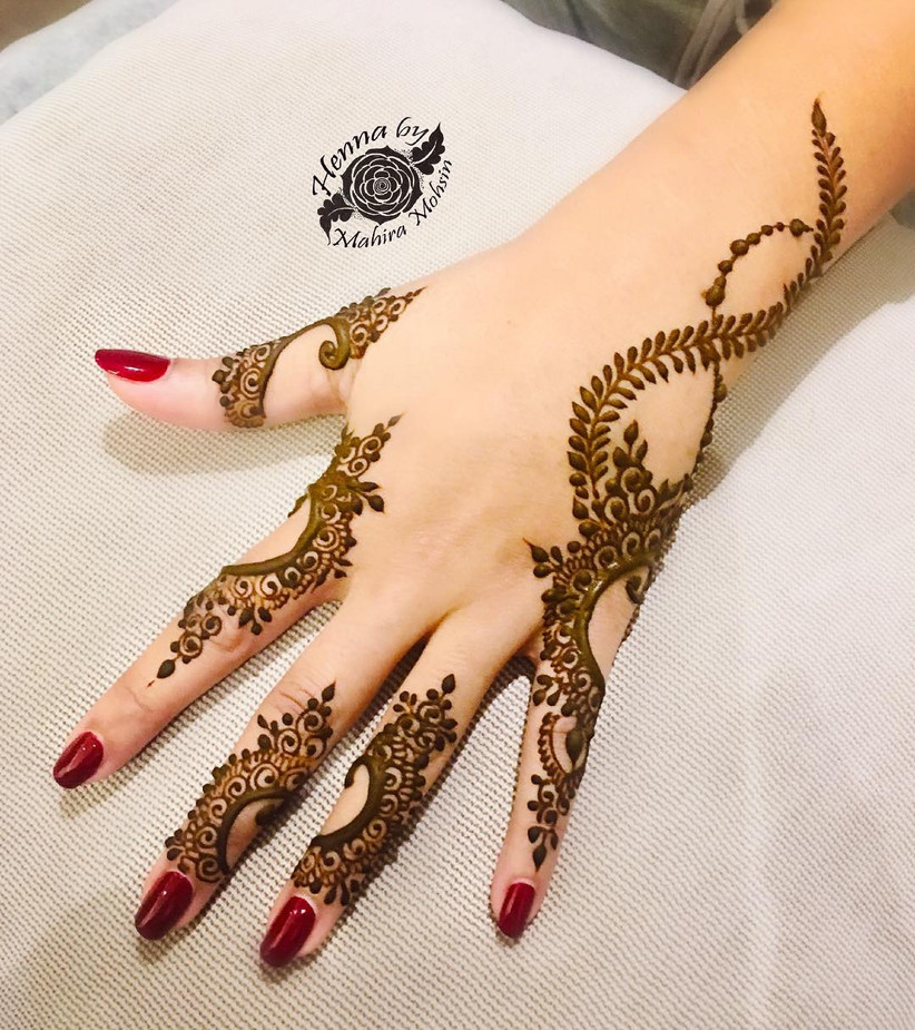 21 Simple Mehndi Design for Left Hand Inspirations For The Bride Squad