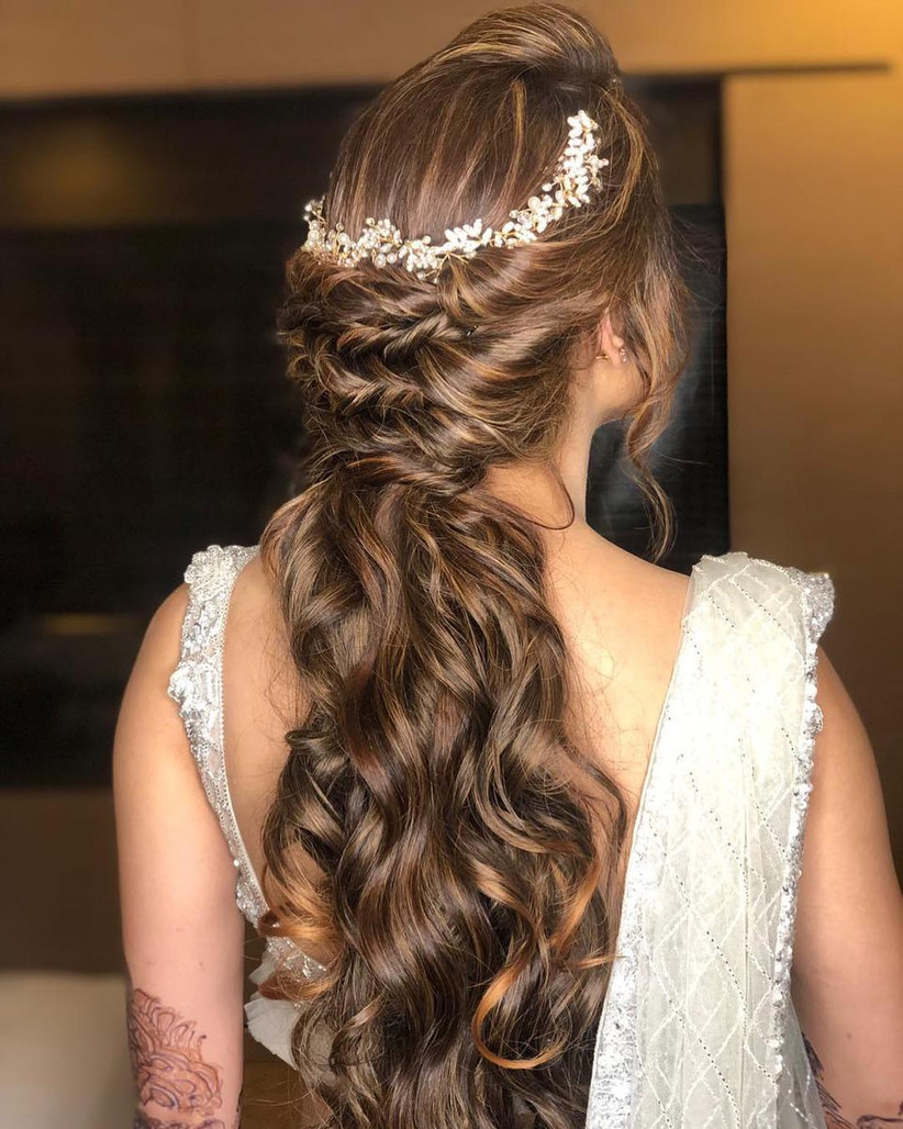 indian bridal twisted bun hairstyle