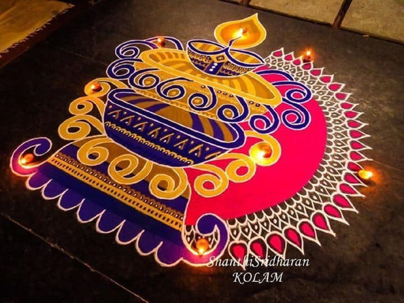 10 New Kolam Designs To Deck Up Your Wedding Day Decor There are several kinds of pongal kolam designs. 10 new kolam designs to deck up your